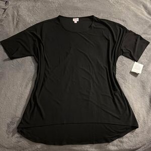 NEW LuLaRoe Plus Size Women’s Solid Black Short Sleeve Tunic Shirt